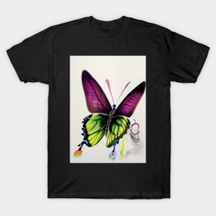 SURREAL AND CUTE PURPLE WINGED BUTTERFLY T-Shirt